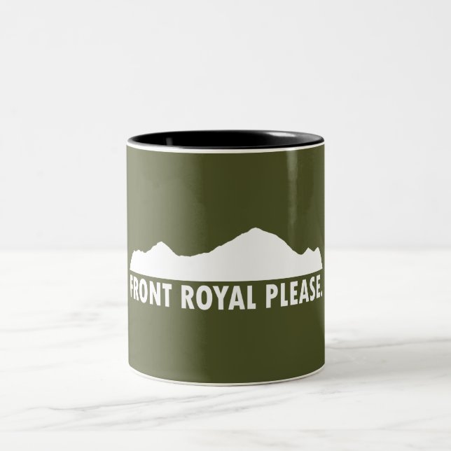 Caneca De Café Em Dois Tons Front Royal Virginia, por favor (Centro)