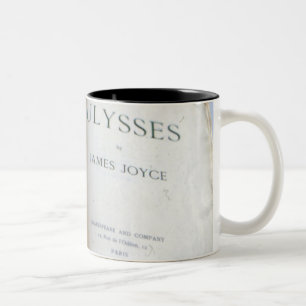 Caneca De Café Em Dois Tons Frontispício de "Ulisses" por James Joyce