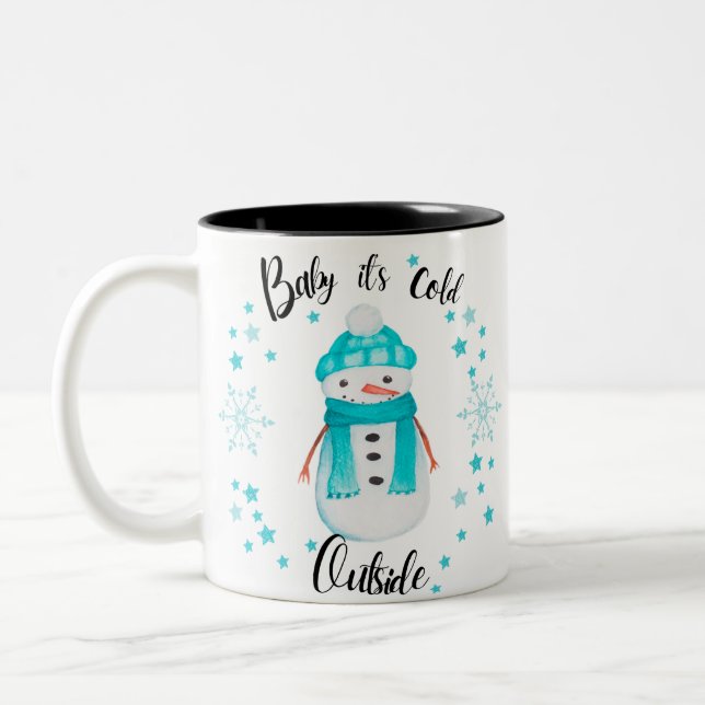 Caneca De Café Em Dois Tons Frosty sips  (Esquerda)