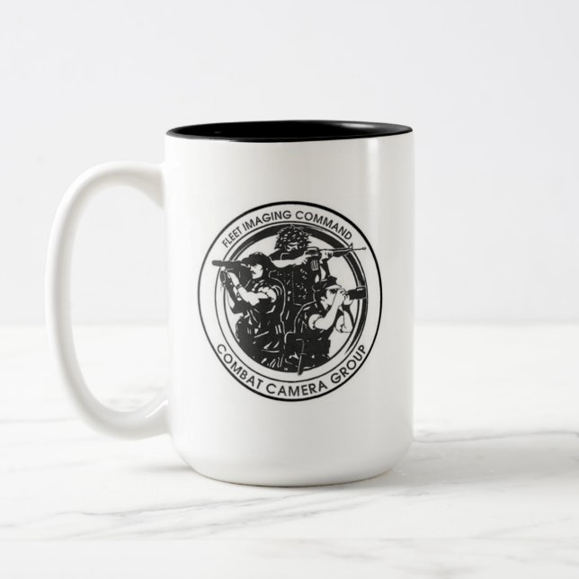 Caneca De Café Em Dois Tons Frota Combate Câmera Pacífico (Esquerda)