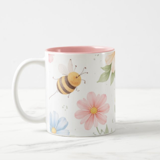 Caneca De Café Em Dois Tons Frühluingshafte Tasse (Esquerda)