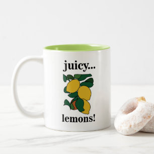 Caneca De Café Em Dois Tons Fruta de citrinos limão
