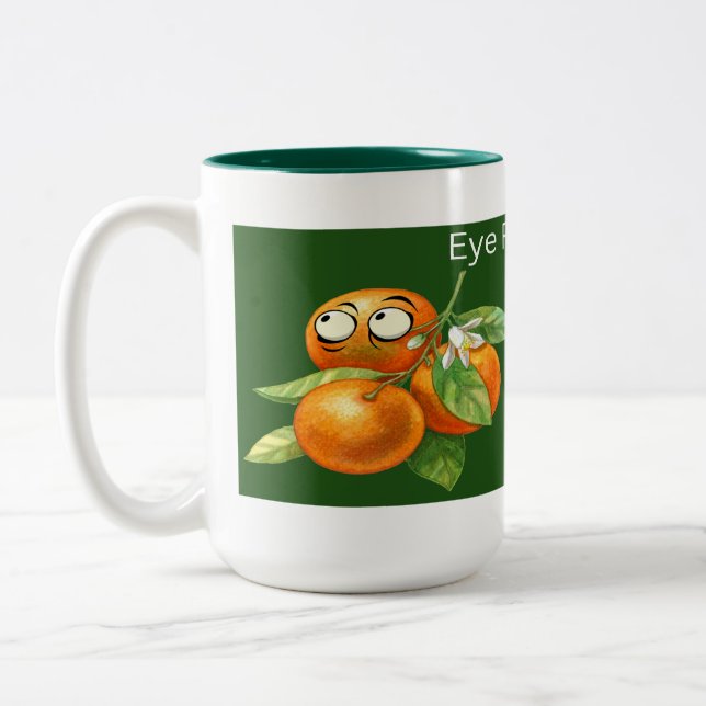 Caneca De Café Em Dois Tons Fruta De Olhos (Esquerda)