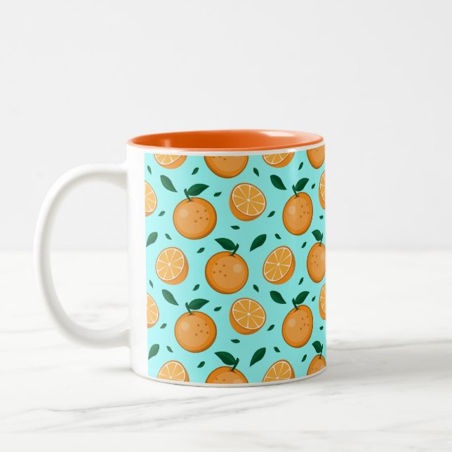 Caneca De Café Em Dois Tons Fruta laranja (Esquerda)