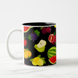 Caneca De Café Em Dois Tons Frutas de Citrus