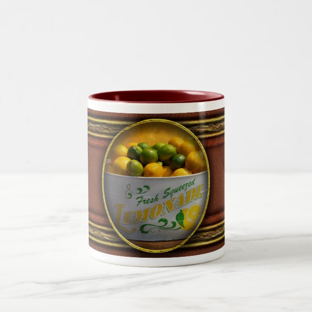 Caneca De Café Em Dois Tons Frutas - Limões - Quando a vida lhe dá limões (Centro)