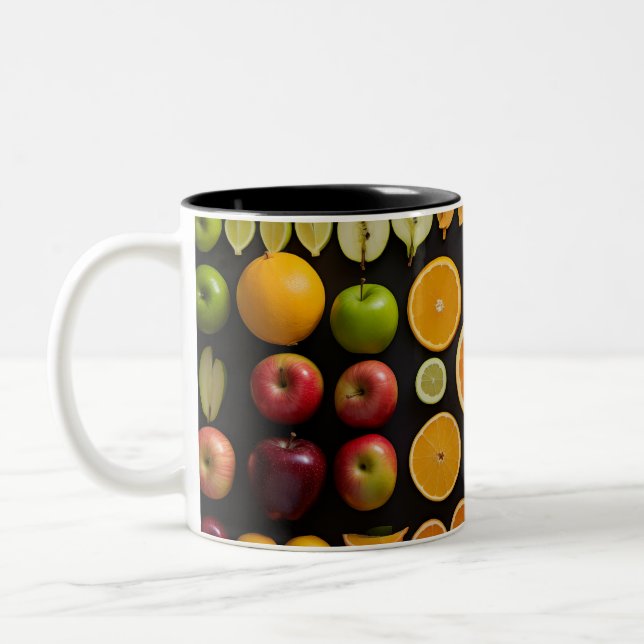 Caneca De Café Em Dois Tons Frutífera (Esquerda)
