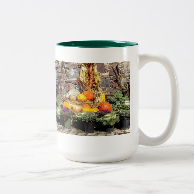 Caneca De Café Em Dois Tons Frutos Da Colheita De Outono (Direita)