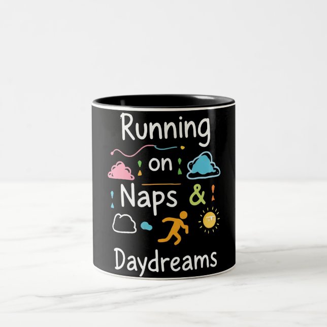 Caneca De Café Em Dois Tons Fueled By Naps, Powered By Dreams - Cozy Aesthetic (Centro)