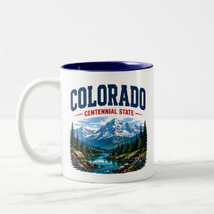Caneca De Café Em Dois Tons Fuga das Montanhas Rochosas do Colorado