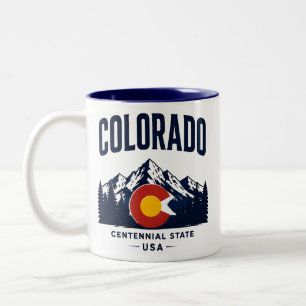 Caneca De Café Em Dois Tons Fuga das Montanhas Rochosas do Colorado