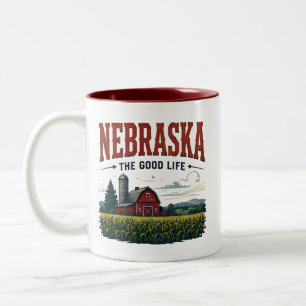 Caneca De Café Em Dois Tons Fuga para o Coração de Nebraska