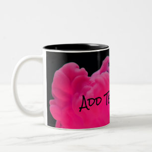 Caneca De Café Em Dois Tons Fumaça digital rosa e roxa