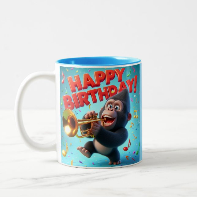 Caneca De Café Em Dois Tons Fun kid's birthday Mug (Esquerda)