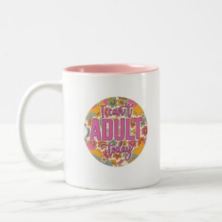 Caneca De Café Em Dois Tons Fun Sarcastic Colourful Adulting Mug