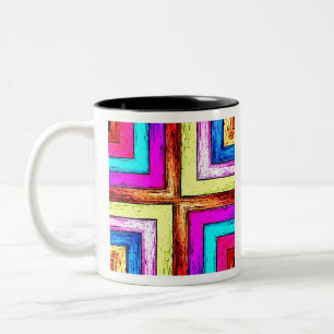 Caneca De Café Em Dois Tons Fundo abstrato 1