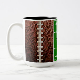 Caneca De Café Em Dois Tons Fundo de Textura dos Locais de Futebol