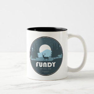 Caneca De Café Em Dois Tons Fundy National Park Deer