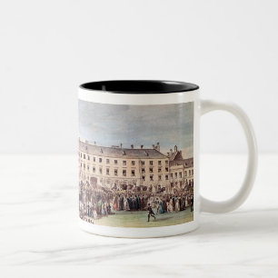 Caneca De Café Em Dois Tons Funeral de Ludwig van Beethoven em Viena