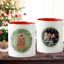 Funny Capybara Papai noel Foto Personalizada de Na