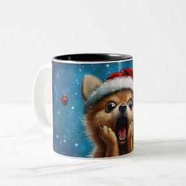 Caneca De Café Em Dois Tons Funny Christmas dog Mugs | Merry Christmas Mug
