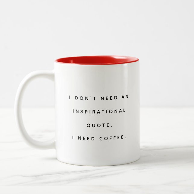 Caneca De Café Em Dois Tons Funny Coffee Loves Quote Mug (Esquerda)