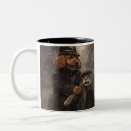 Caneca De Café Em Dois Tons Funny Dog Police Shirt Caught In The Act Pet Lover