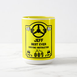 Caneca De Café Em Dois Tons Funny Driving Instructor Gift