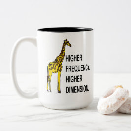 Caneca De Café Em Dois Tons Funny Giraffe Pun