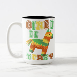 Caneca De Café Em Dois Tons Funny Horse Racing Vintage Cinco De Derby KY Derby