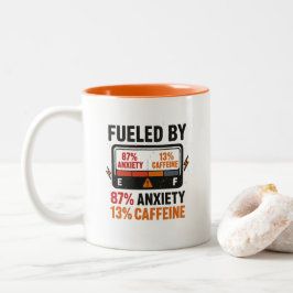 Caneca De Café Em Dois Tons Funny Humourous Caffeine Addict