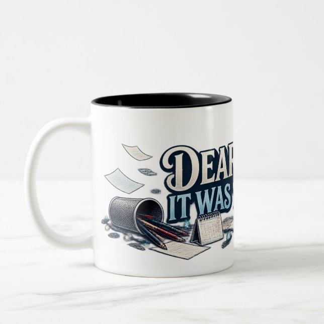 Caneca De Café Em Dois Tons Funny Office Christmas Mug (Esquerda)