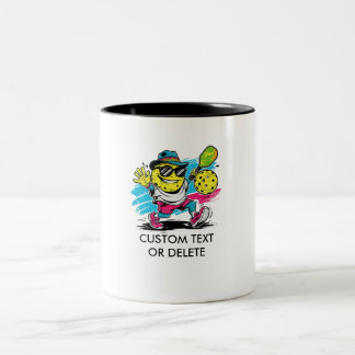 Caneca De Café Em Dois Tons funny pickleball