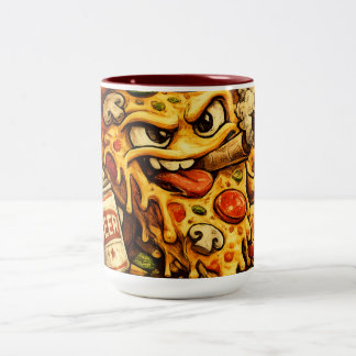 Caneca De Café Em Dois Tons Funny Pizza Lover Mug – In Pizza We Crust Retro Pi