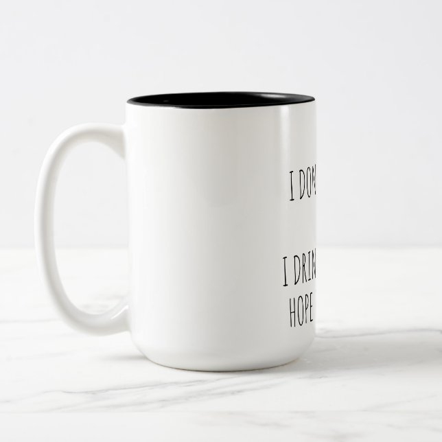 Caneca De Café Em Dois Tons Funny quotes Coffee Cup  (Esquerda)