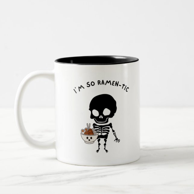 Caneca De Café Em Dois Tons Funny Ramen (Esquerda)