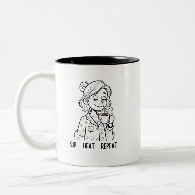 Caneca De Café Em Dois Tons Funny Sarcastic Mom Mug (Esquerda)