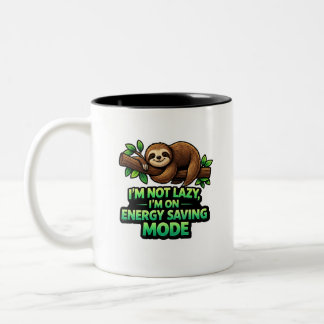 Caneca De Café Em Dois Tons Funny Sloth Energy Saving Mode Coffee Mug