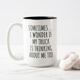 Caneca De Café Em Dois Tons Funny Truck Lover