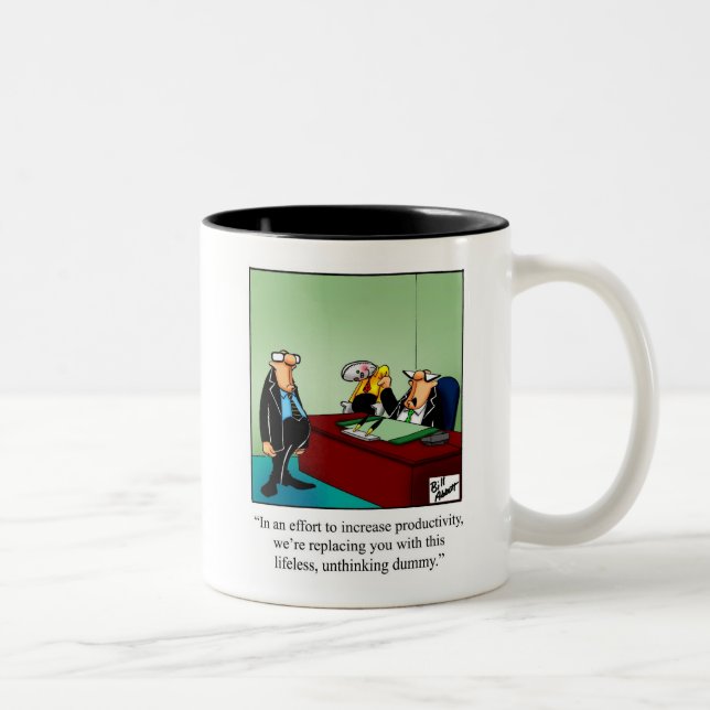 Caneca De Café Em Dois Tons Funny Workplace Chefe Humor Mug (Direita)