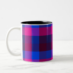 Caneca De Café Em Dois Tons Fusão de mosaico néon