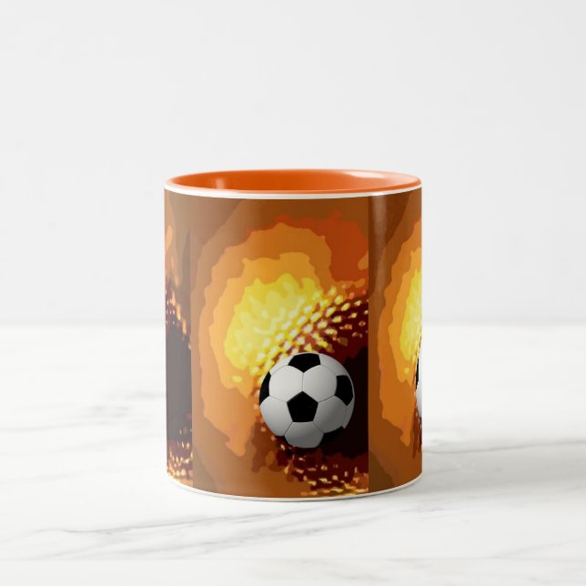 Caneca De Café Em Dois Tons futebol (Centro)