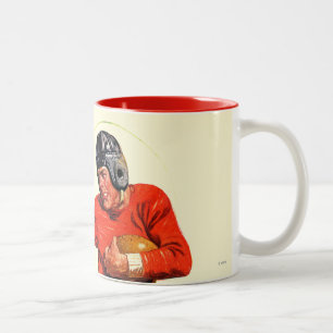 Caneca De Café Em Dois Tons Futebol da faculdade