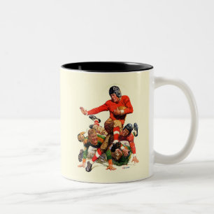Caneca De Café Em Dois Tons Futebol da faculdade