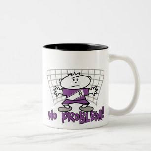 Caneca De Café Em Dois Tons Futebol nenhuns t-shirt e presentes do problema