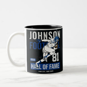 Caneca De Café Em Dois Tons Futebol personalizado JOGADOR Equipe NÚMERO Esport