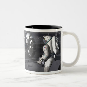 Caneca De Café Em Dois Tons Futuras missões de exploração do espaço