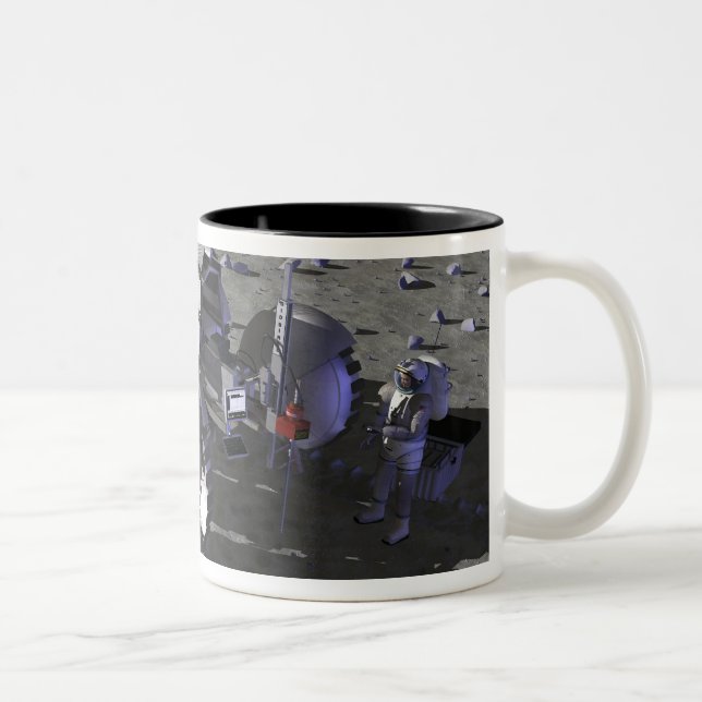 Caneca De Café Em Dois Tons Futuras missões de exploração do espaço 10 (Direita)