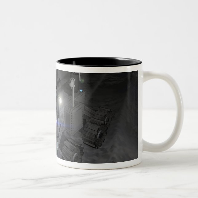 Caneca De Café Em Dois Tons Futuras missões de exploração do espaço 6 (Direita)