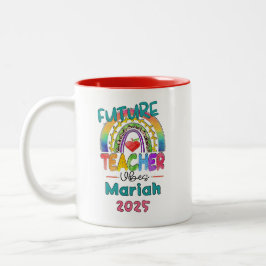 Caneca De Café Em Dois Tons Future Teacher Personalized 